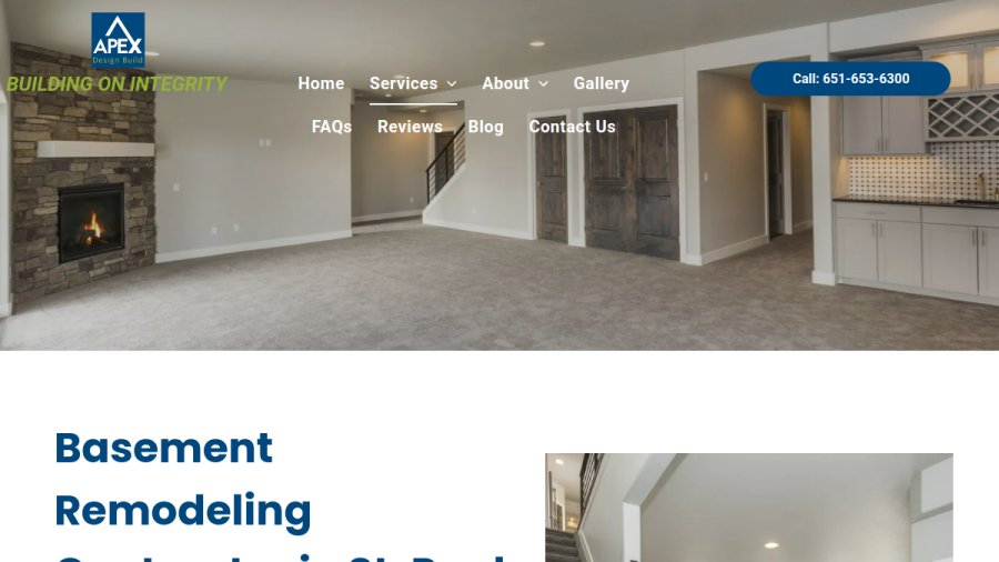 APEX Design Build website