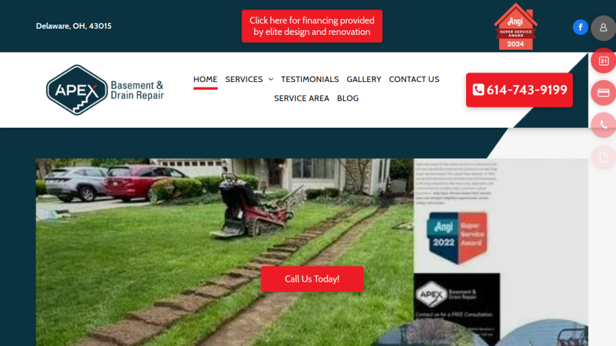 Apex Basement and Drain Repair website