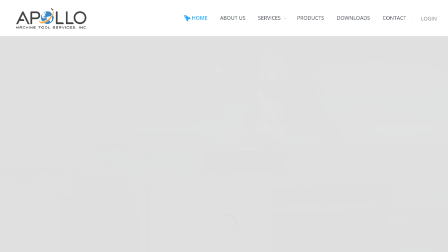 Screenshot of the Apollo Machine Tool Services Inc. website