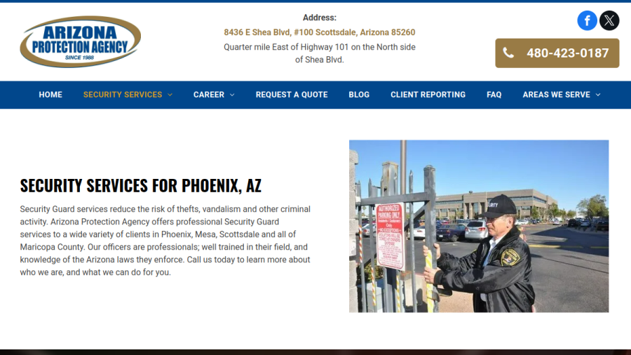 Arizona  Protection Agency website