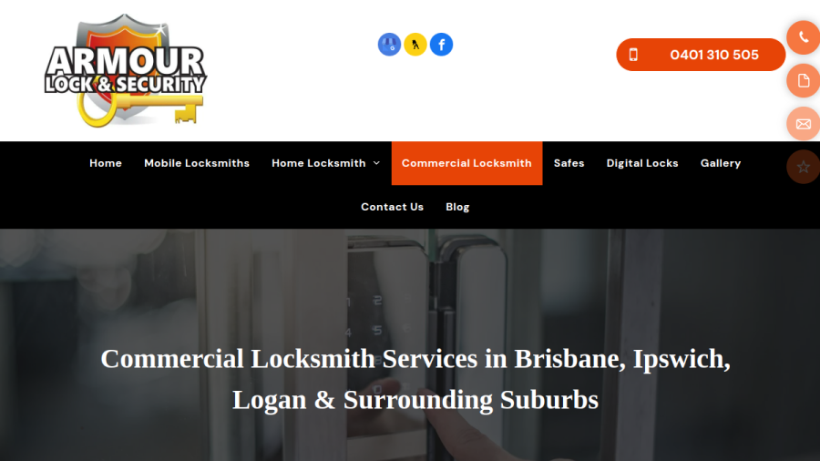 Armour Lock & Security website