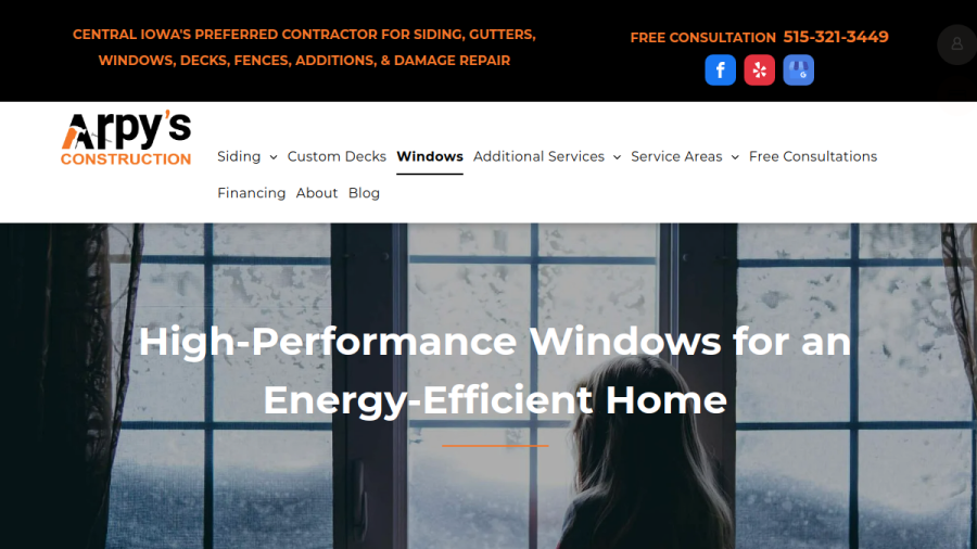 Arpys Construction website