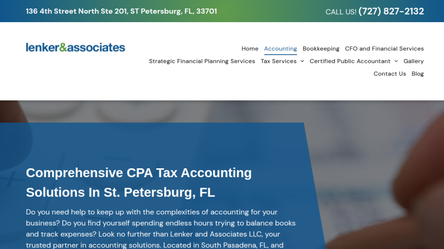Screenshot of the Lenker and Associates LLC website