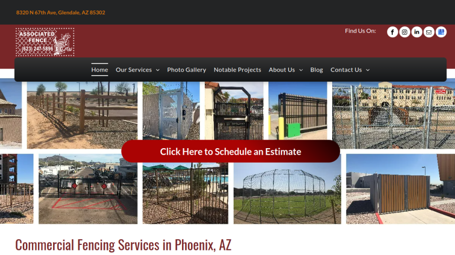 Associated Fence website