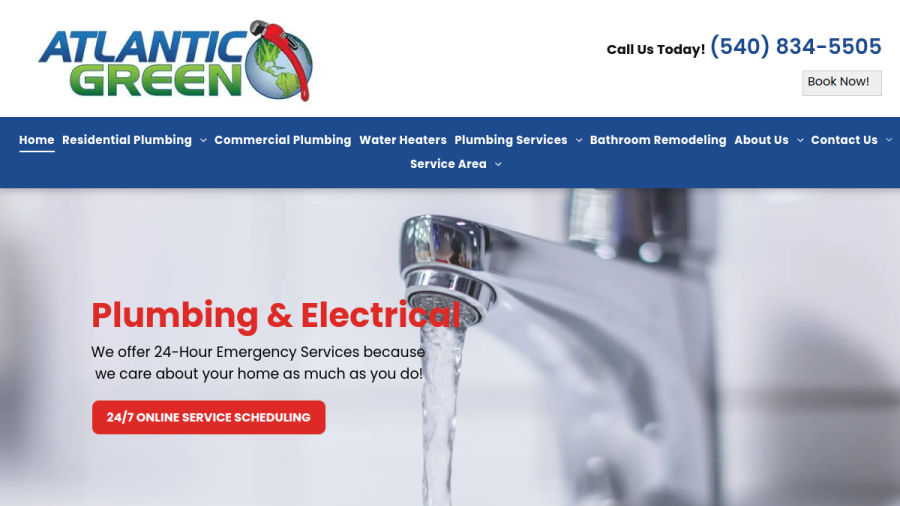 Screenshot of the Atlantic Green LLC website