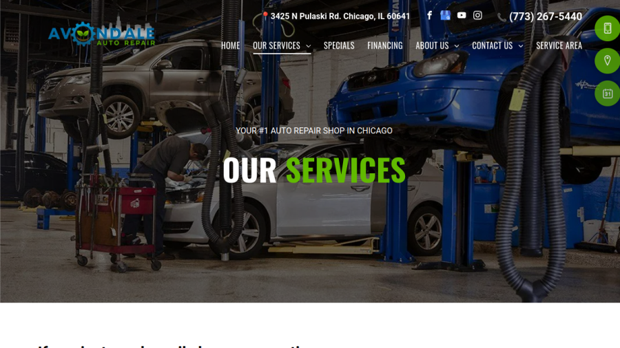 Avondale Auto Repair website