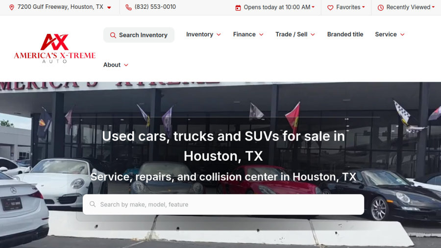 America's Xtreme Auto website