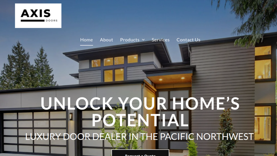 Axis Doors website