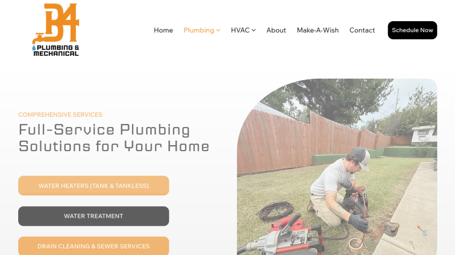 B4 Plumbing and Mechanical website