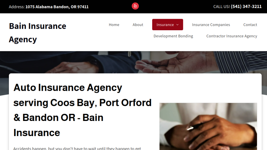 Bain Insurance website