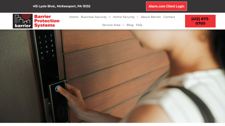 Website screenshot of Barrier Protection Systems Inc