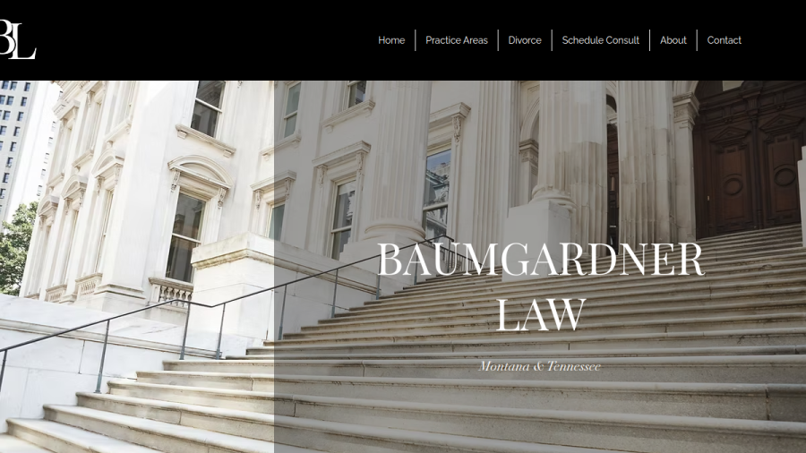 Screenshot of the Baumgardner Law, PLLC website