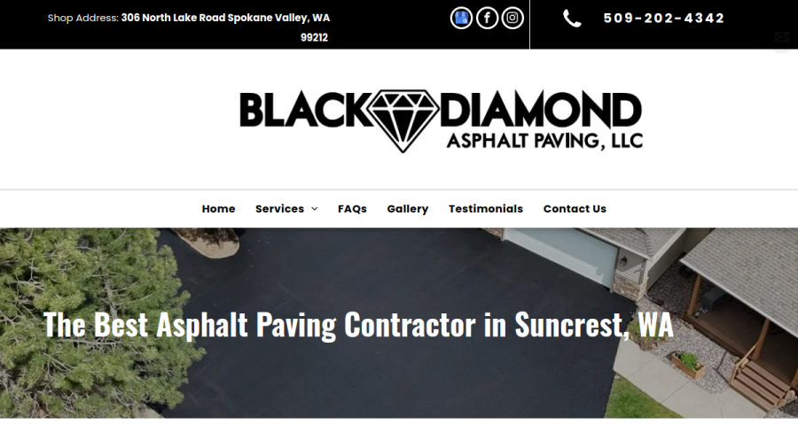 Black Diamond Asphalt Paving LLC website