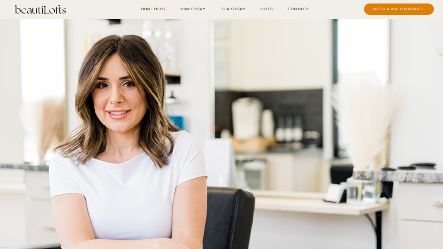 Screenshot of the beautiLofts Is The Best Option For Private Salon Suites For Rent In Clinton Township website
