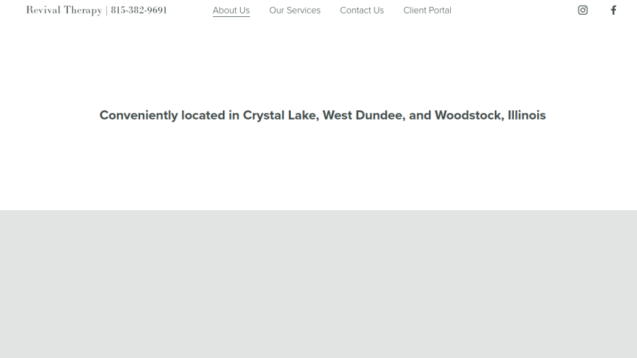 Revival Therapy website screenshot