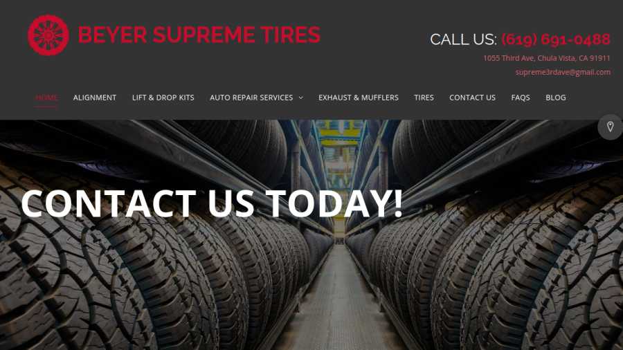 Beyer Supreme Tires website