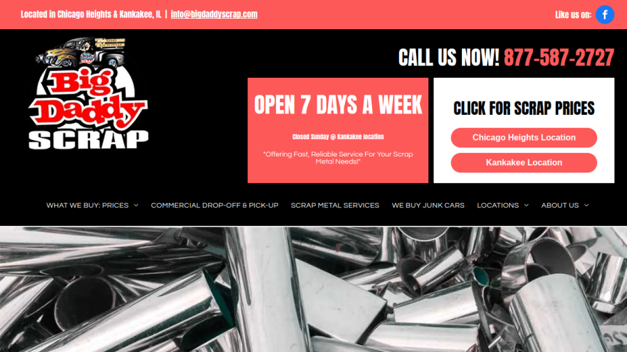 Big Daddy Scrap website