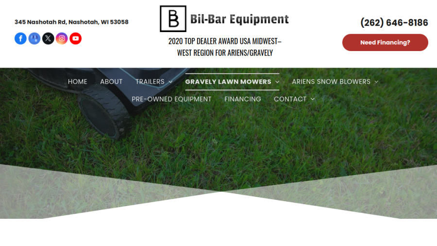 Bil-Bar Equipment Sales & Service website