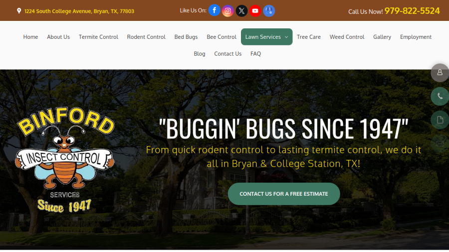 Binford Insect Control Inc website