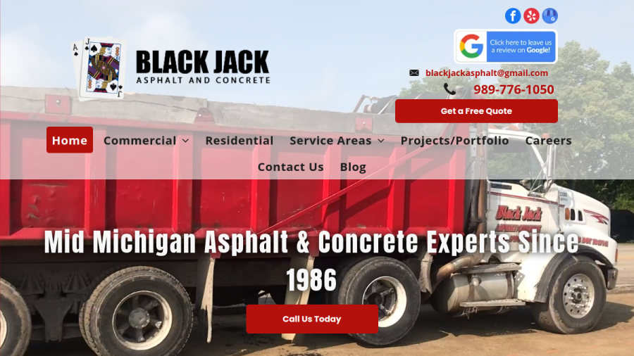 Black Jack Asphalt & Concrete website