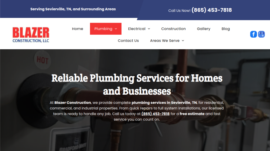 Blazer Construction LLC website