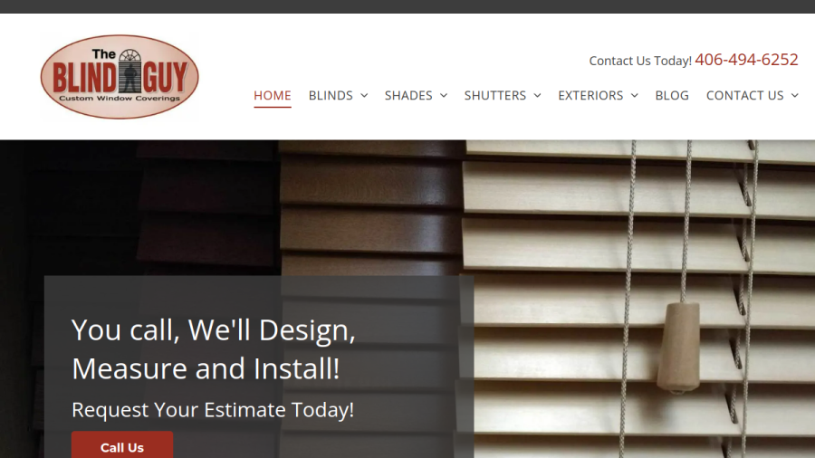 Screenshot of Blind Guy of Butte website