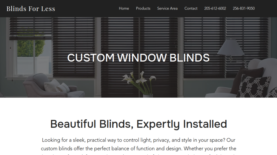 Blinds For Less website
