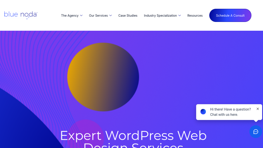 Screenshot of the Blue Noda website