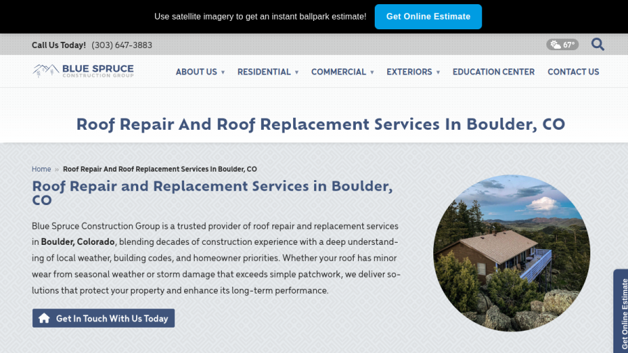 Blue Spruce Construction Group website