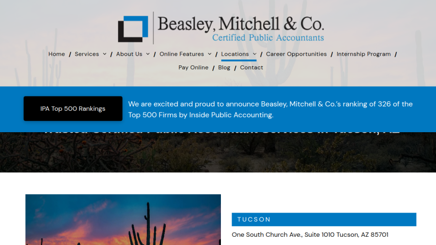Beasley, Mitchell, & Co. website screenshot