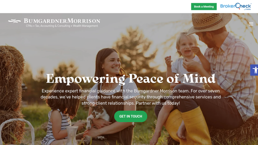 Screenshot of the Bumgardner Morrison & Co LLP website