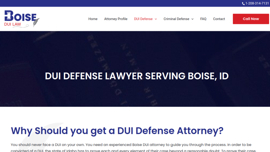 Boise DUI Law website