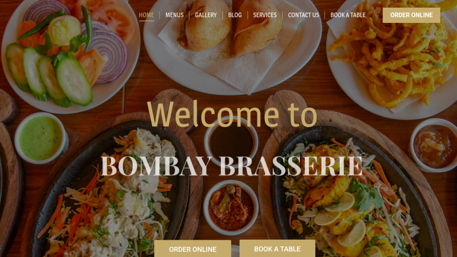 Bombay Brasserie website