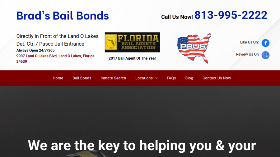 Brad's Bail Bonds website