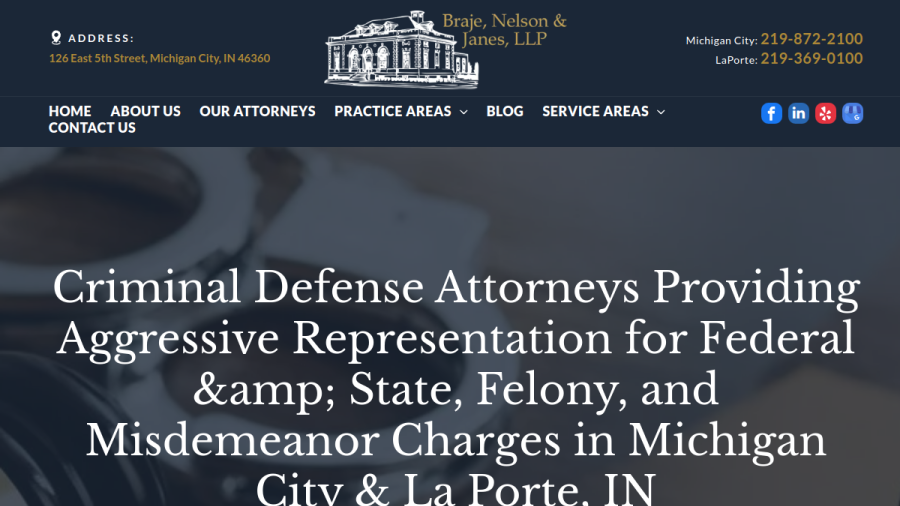 Braje Nelson & Janes LLP website screenshot