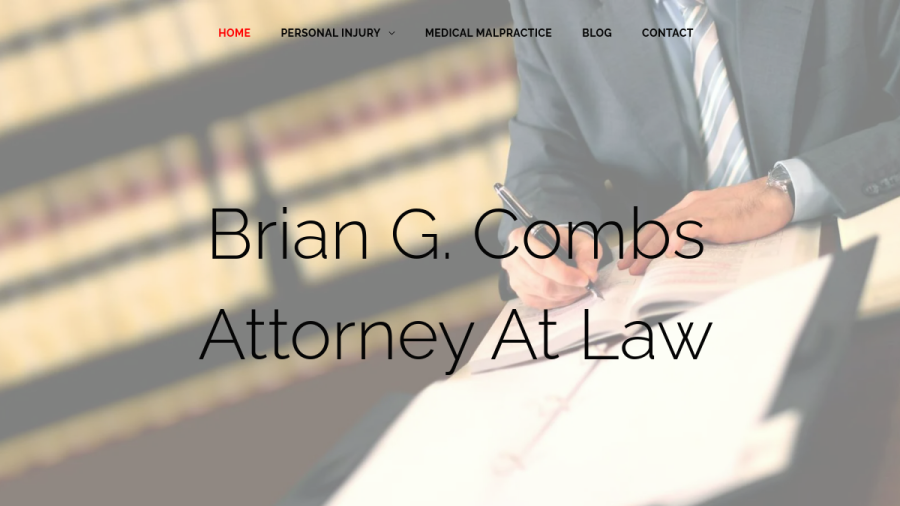 Screenshot of the Combs Brian G Attorney At Law website