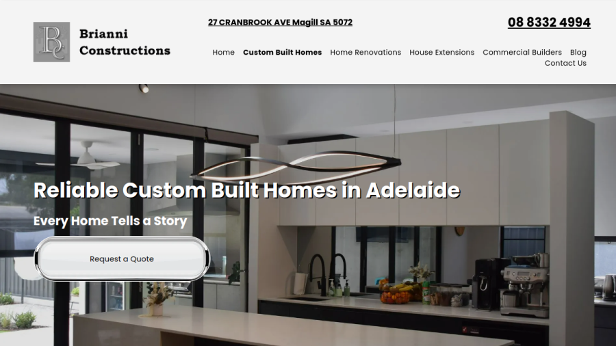 Brianni Constructions website