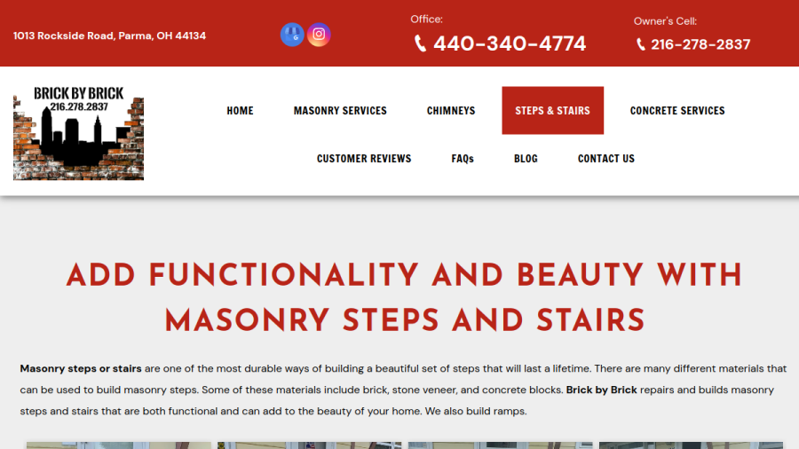 Brick by Brick website