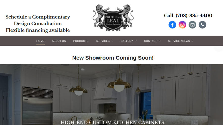 Screenshot of the Brothers Leal website