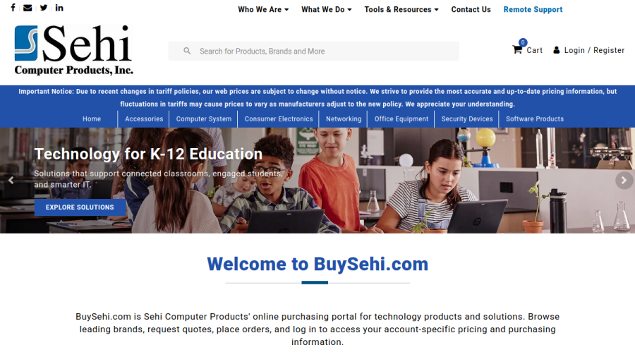 Sehi Computer Products, Inc. website