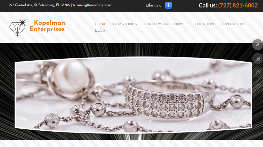 Screenshot of the Kopelman Enterprises website