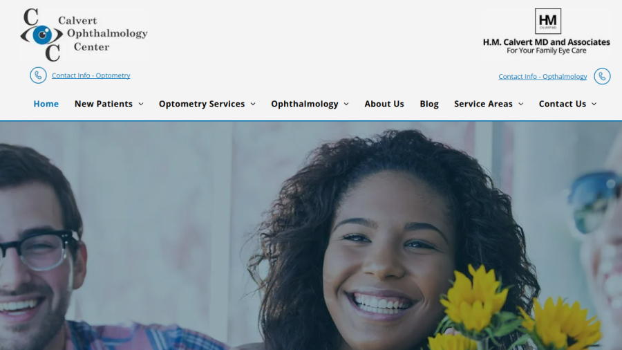 Website screenshot of Dr. Calvert & Associates