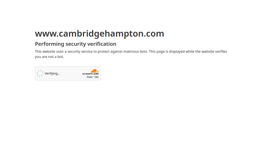 Screenshot of the Cambridge Apartments website