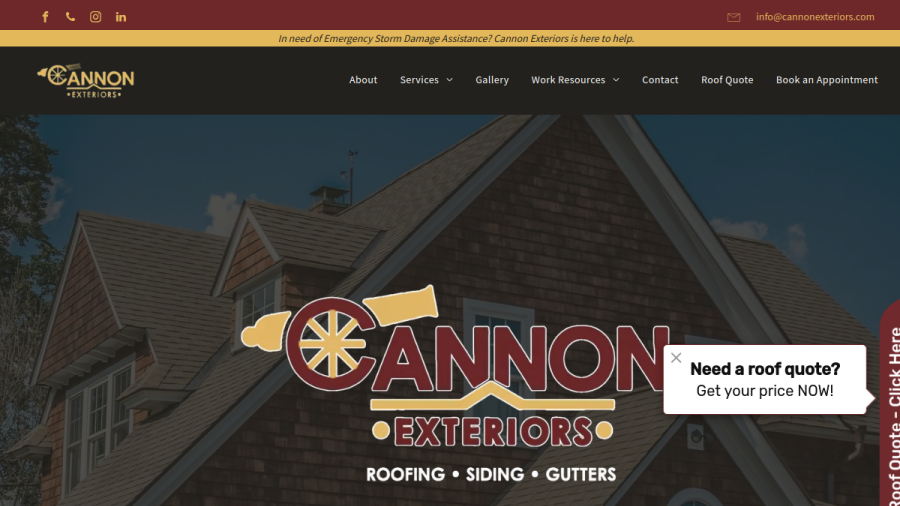 Cannon Exteriors website