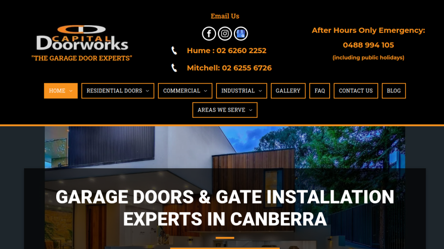 Capital Doorworks website