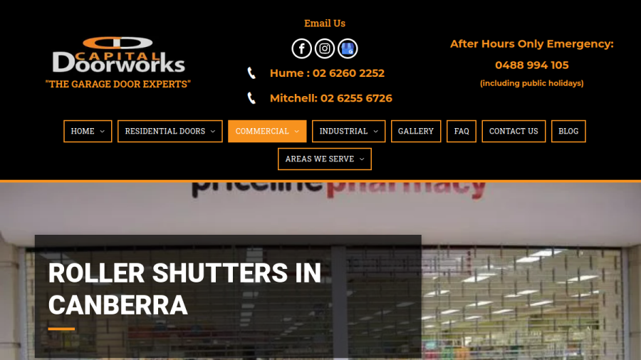 Capital Doorworks website