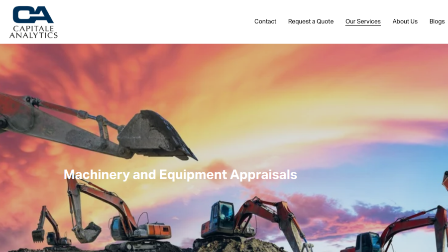 Screenshot of the Capitale Analytics website