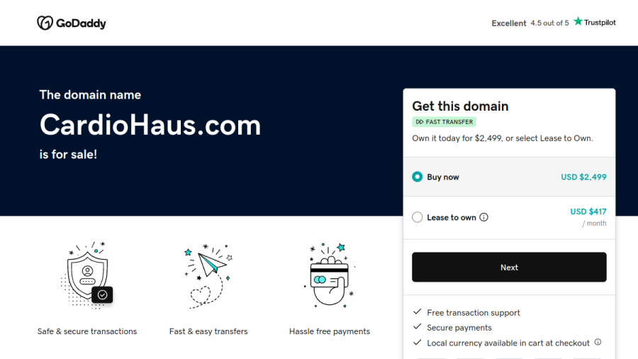 Cardio Haus website