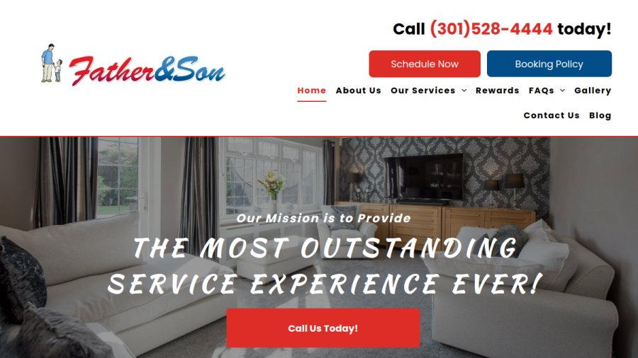 Screenshot of Father and Son Companies LLC website