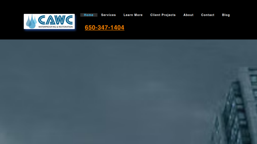 CAWC Waterproofing & Restoration website